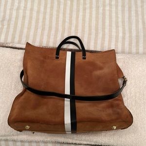 Clare V Suede Simple Tote in Camel Suede